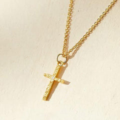 2-Piece 14K Initial & Cross Necklace Set