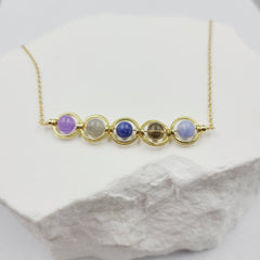Dainty Handmade Zodiac Stones Necklace
