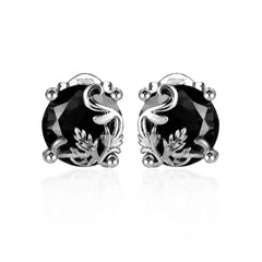 Vintage Wine Wrapped Noir Earrings