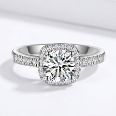 Pave Band Halo Ring