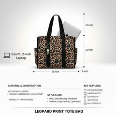 Large Water Resistant Canvas Tote Bag