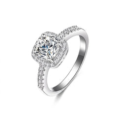 Pave Band Halo Ring