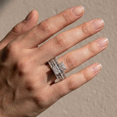2-Piece Baguette Radiant Cut Ring Set