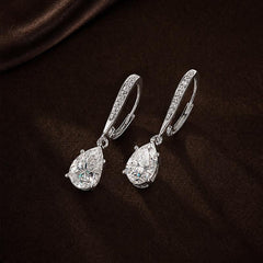 Teardrop Droplet Zircon Earrings