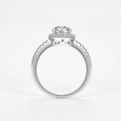 Pave Band Halo Ring