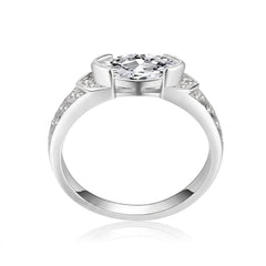 Elegant Marquise Chevron Band Ring