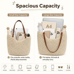 Boho Crochet Tote Bag