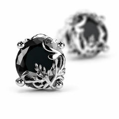 Vintage Wine Wrapped Noir Earrings