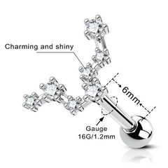16G Astrology Zodiac Constellation Stud Earrings