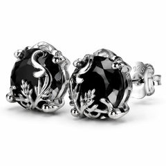 Vintage Wine Wrapped Noir Earrings