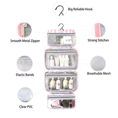 Striped Hanging Toiletry Bag