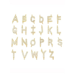 Dainty Diamond Initial Cross Crown Necklace