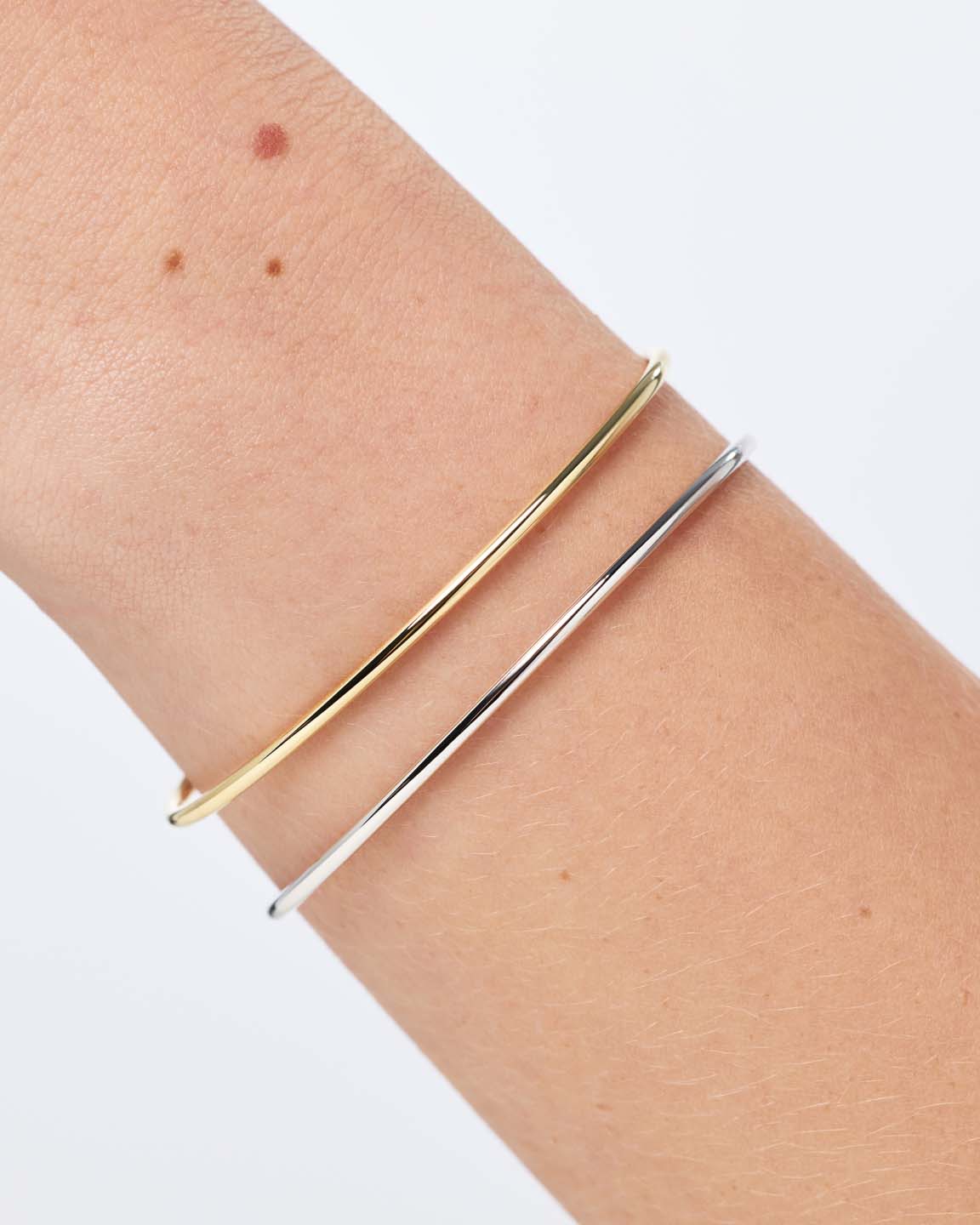 Gold Bangle Bracelet - Carter (2mm)