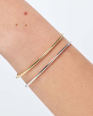 Gold Bangle Bracelet - Carter (2mm)