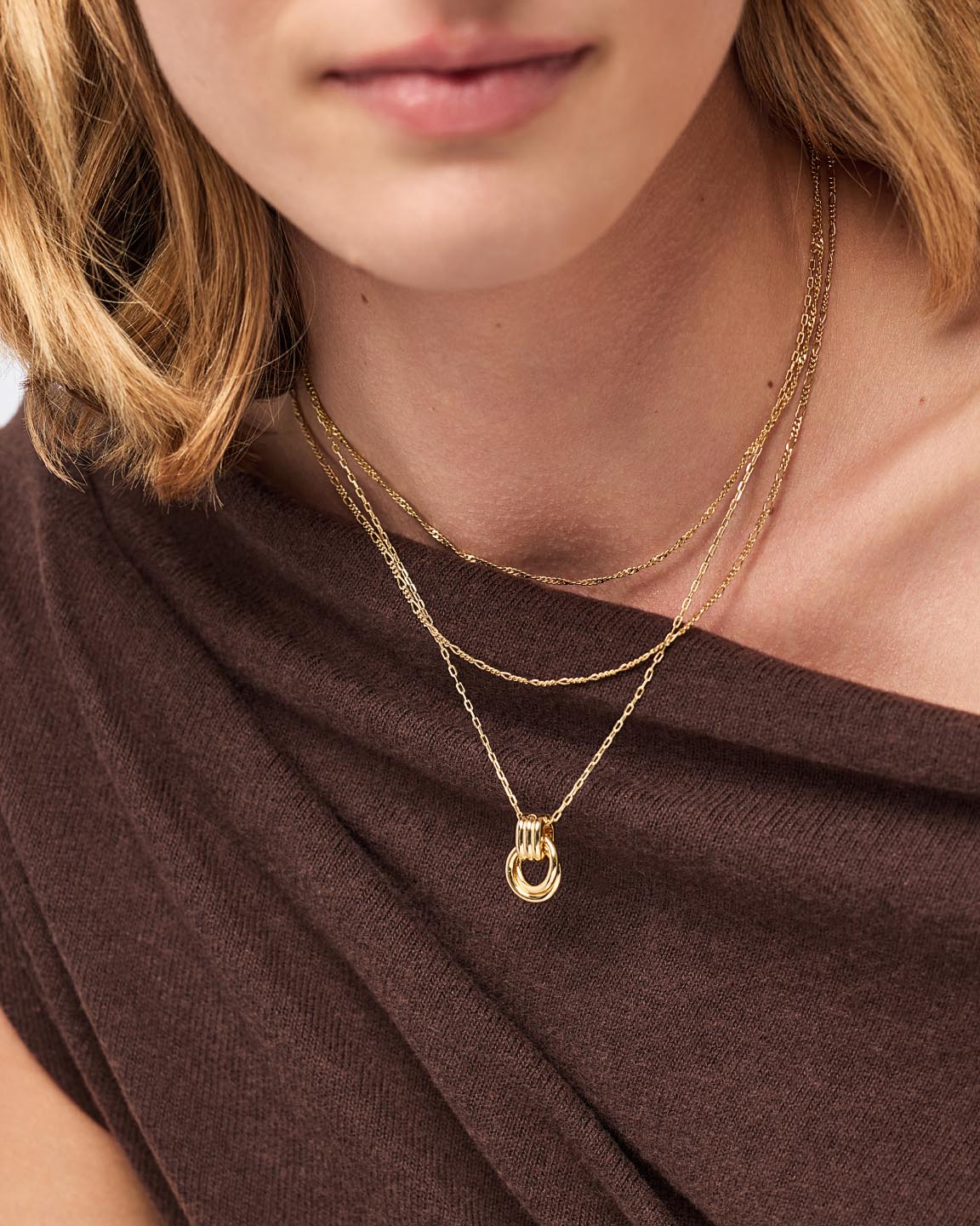 14K Gold Plated Dook Knocker Statement Pendant Necklaces For Women Ana Luisa Palmer Gold