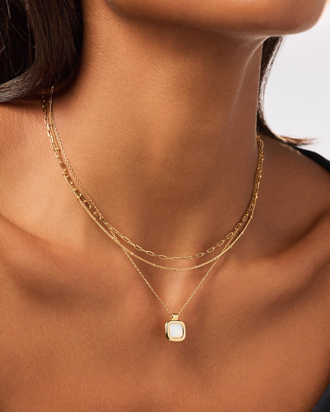 Gold Pendant - Clara Pendant Green Onyx