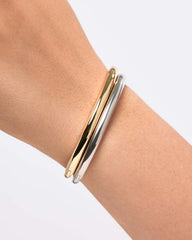 Bangle Bracelet - Brynley Two Tone
