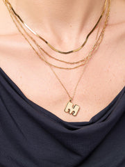 Gold Initial Necklace - Letter Necklace