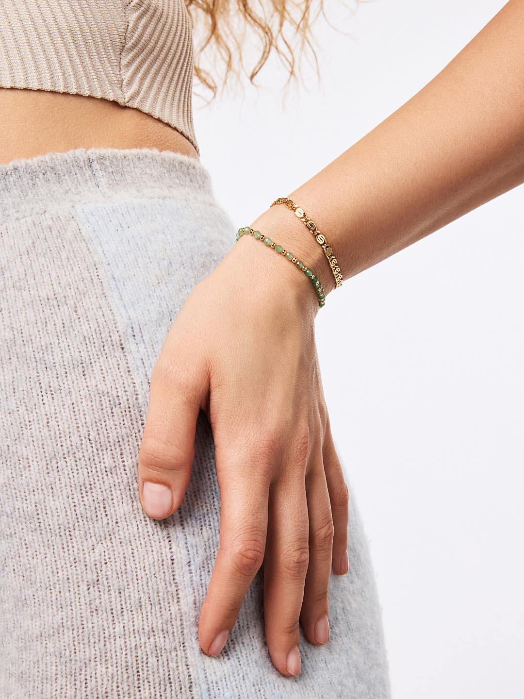Gold Chain Bracelet - Navy Bracelet