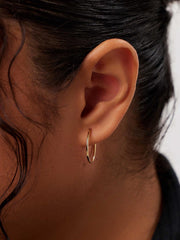 Small Gold Hoop Earrings - Gold Slim Hoops Large