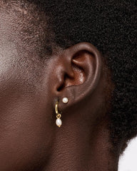 Drop Earrings - Lainey Medium Marble Blue