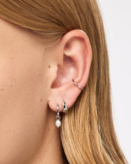 Drop Earrings - Lainey Medium Marble Blue