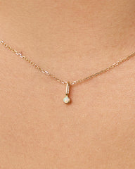 Ana Luisa Jewelry Necklace Charms Birthstone Gold Mini Birthstone Charm October Birthstone Gold Mini Opal Charm Solid Gold