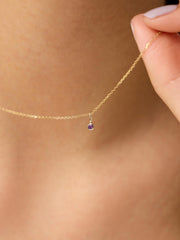 Ana Luisa Jewelry Necklace Charms Birthstone Gold Mini Birthstone Charm February Birthstone Gold Mini Amethyst Charm Solid Gold