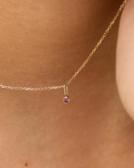 Ana Luisa Jewelry Necklace Charms Birthstone Gold Mini Birthstone Charm July Birthstone Gold Mini Ruby Charm Solid Gold