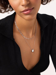 Gold Pendant Necklace - Pebble