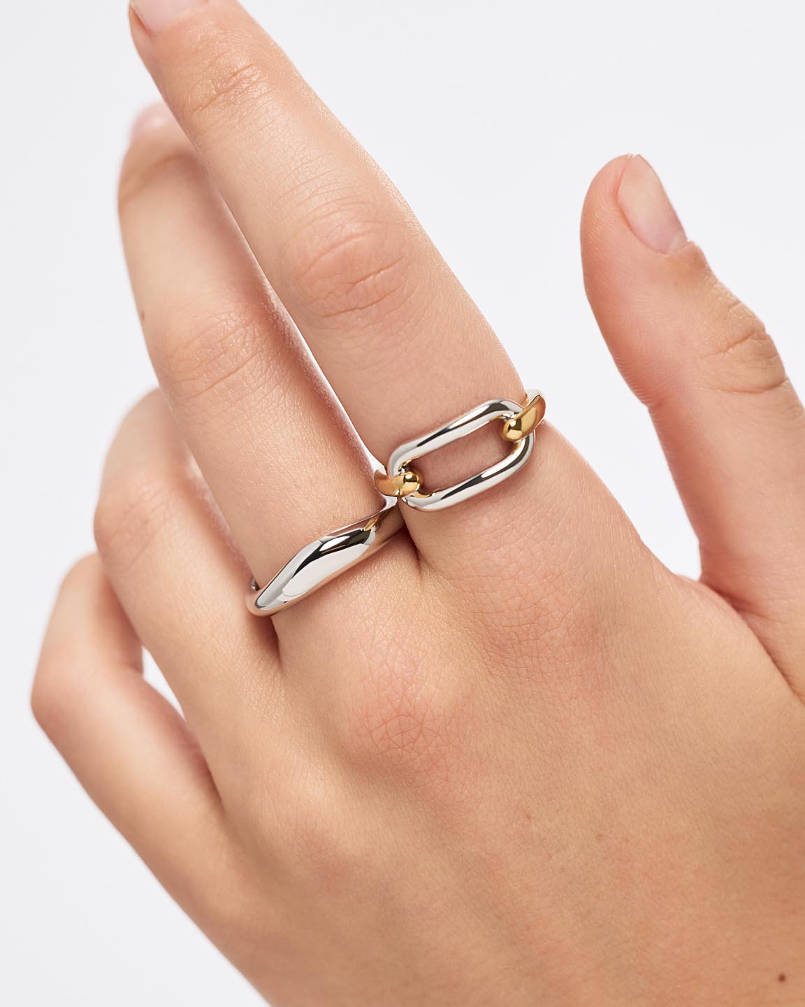 Rhodium Plated Band Rings For Women Ana Luisa Stevie Silver