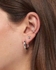 Rhodium Plated Silver Love Lev Heritage Stud Earrings For Women Ana Luisa Lev Studs Silver
