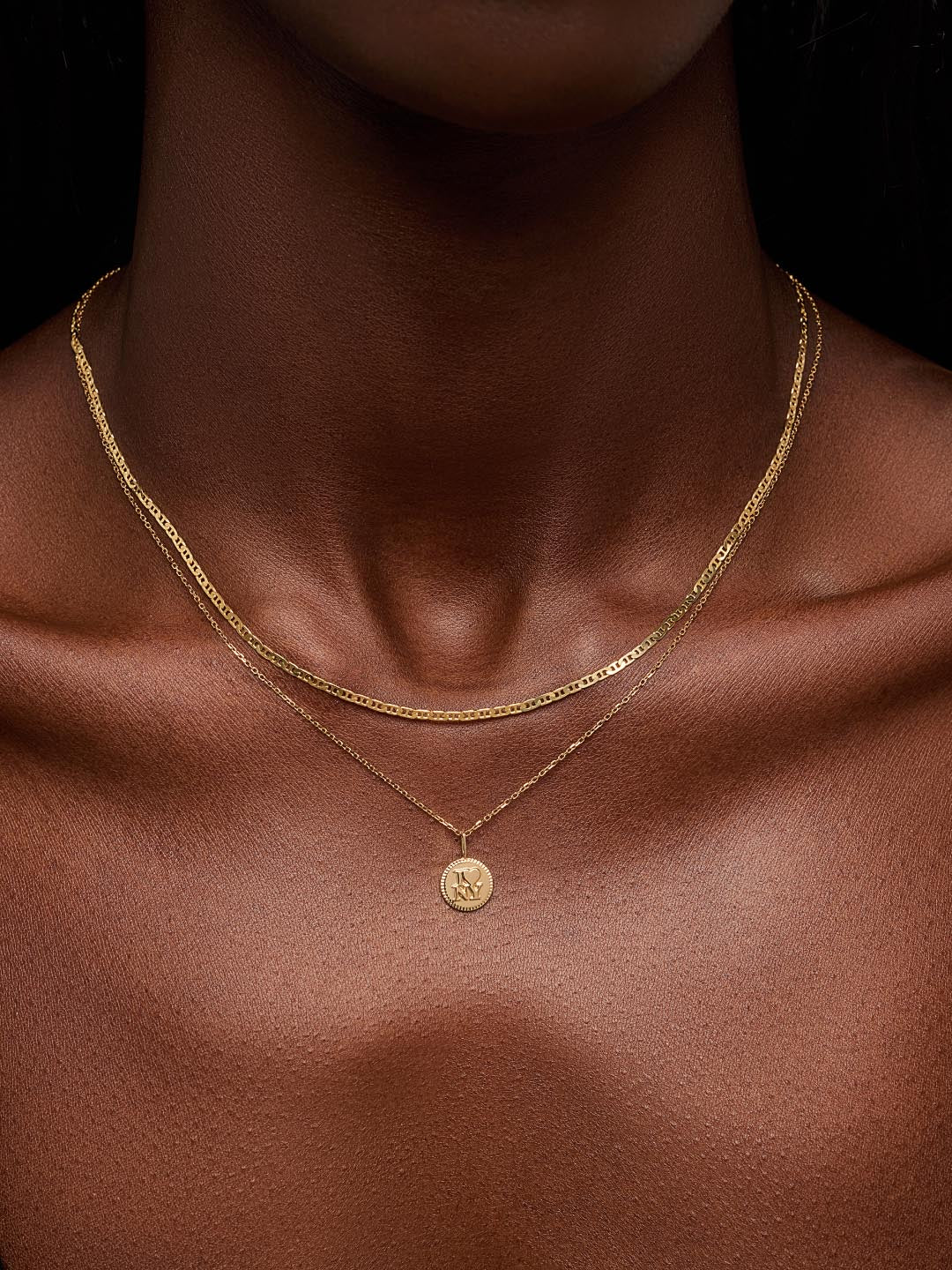 Solid Yellow Gold - NYC Charm Necklace