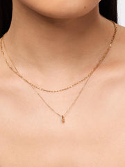 Solid Yellow Gold - Blue Sapphire Zeno Charm