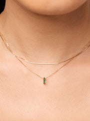 Solid Yellow Gold - Blue Sapphire Zeno Charm