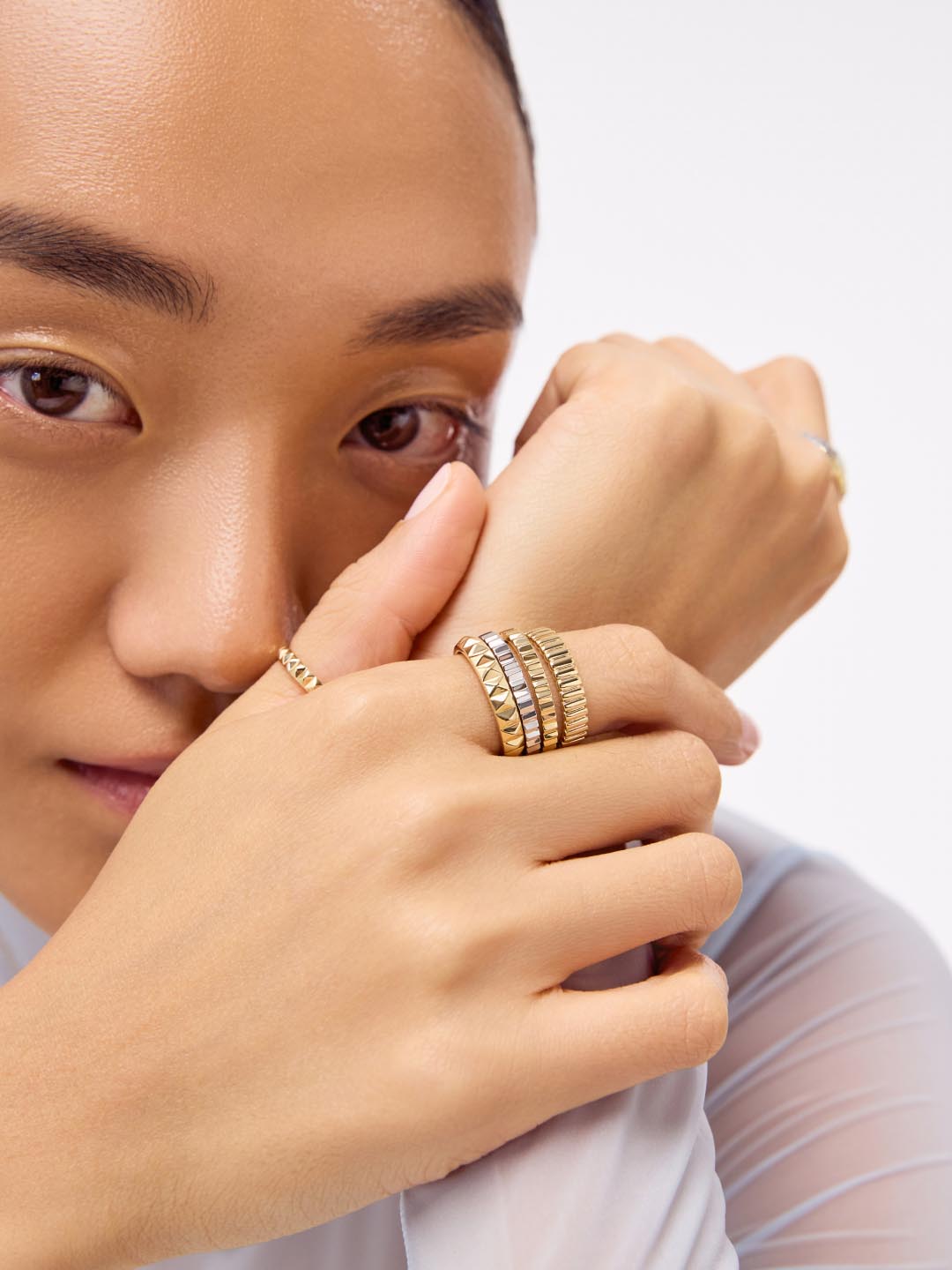 Solid Yellow Gold - Galaxy Ring Wide