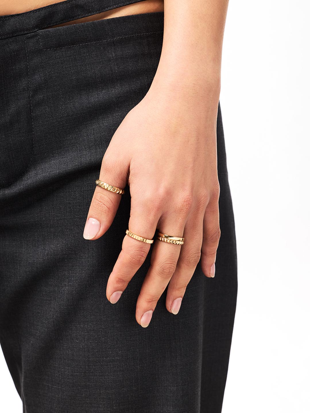 Solid White Gold - Slim Eclipse Ring