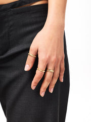 Solid White Gold - Slim Eclipse Ring
