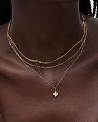 Solid Yellow Gold - London Blue Topaz Mini Liora Charm