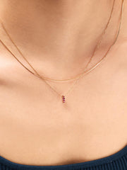 Solid Yellow Gold - Blue Sapphire Zeno Charm