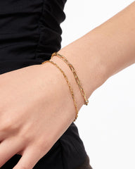 Gold Chain Bracelet - Gold Paperclip Bracelet