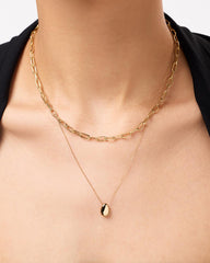 Gold Paperclip Chain Necklace - Gold Paperclip Necklace
