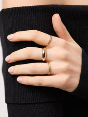 Gold Band Ring - Gold Slim Dome Ring