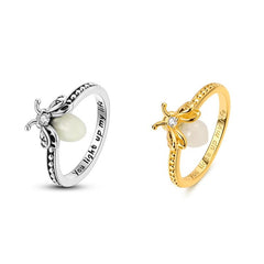 Sterling Silver Glowing Lume Firefly Ring