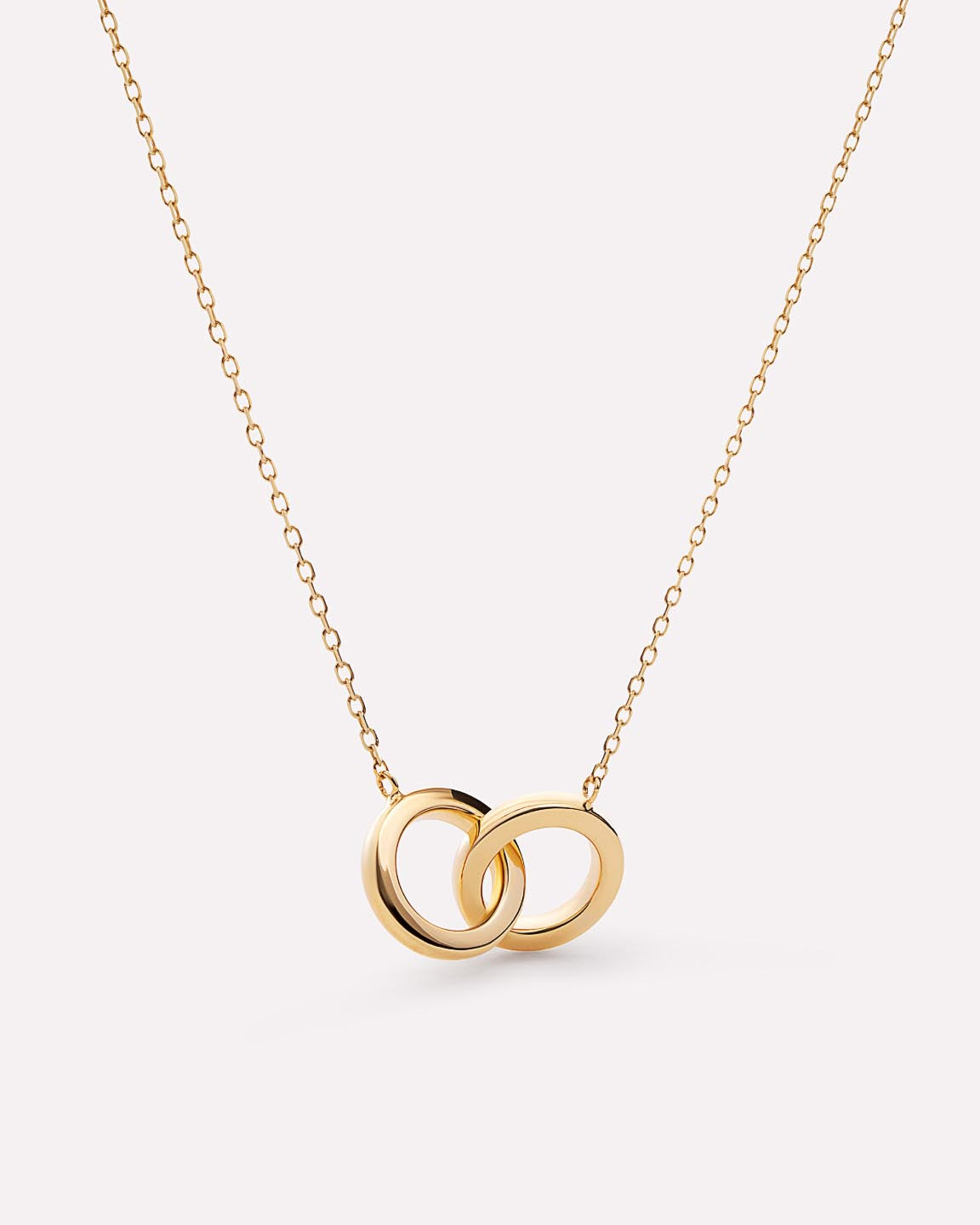 10K Solid Gold Links Circle Pendant Necklaces For Women Ana Luisa Duo Links Necklace