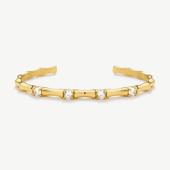 Bamboo Bangle With Stones