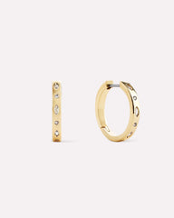 Gold Hoop Earrings - Selena Huggie Hoops