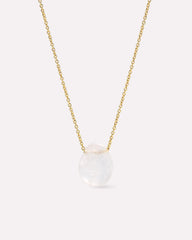 Gold Pendant Necklace - Pebble