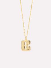 Gold Initial Necklace - Letter Necklace
