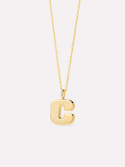 Gold Initial Necklace - Letter Necklace
